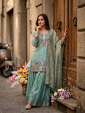 Pure Fendy Silk With Embroidery 5mm Sequence Work Salwar Kameez