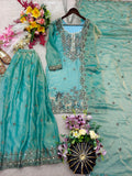 Pure Fendy Silk With Embroidery 5mm Sequence Work Salwar Kameez