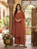 DESIGNER SUIT WITH SEQUENCE EMBROIDERY WORK TOP PLAZZO AND DUPATTA
