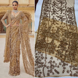 Heavy Quality Mono Net with Heavy 5mm Sequins Embroidery work Saree