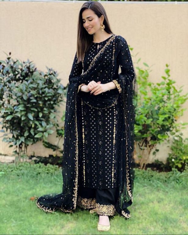 Partywear Black Salwar Kameez – Prititrendz