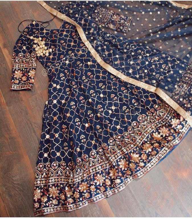 Readymade Blue Embroidery Salwar Kameez Prititrendz