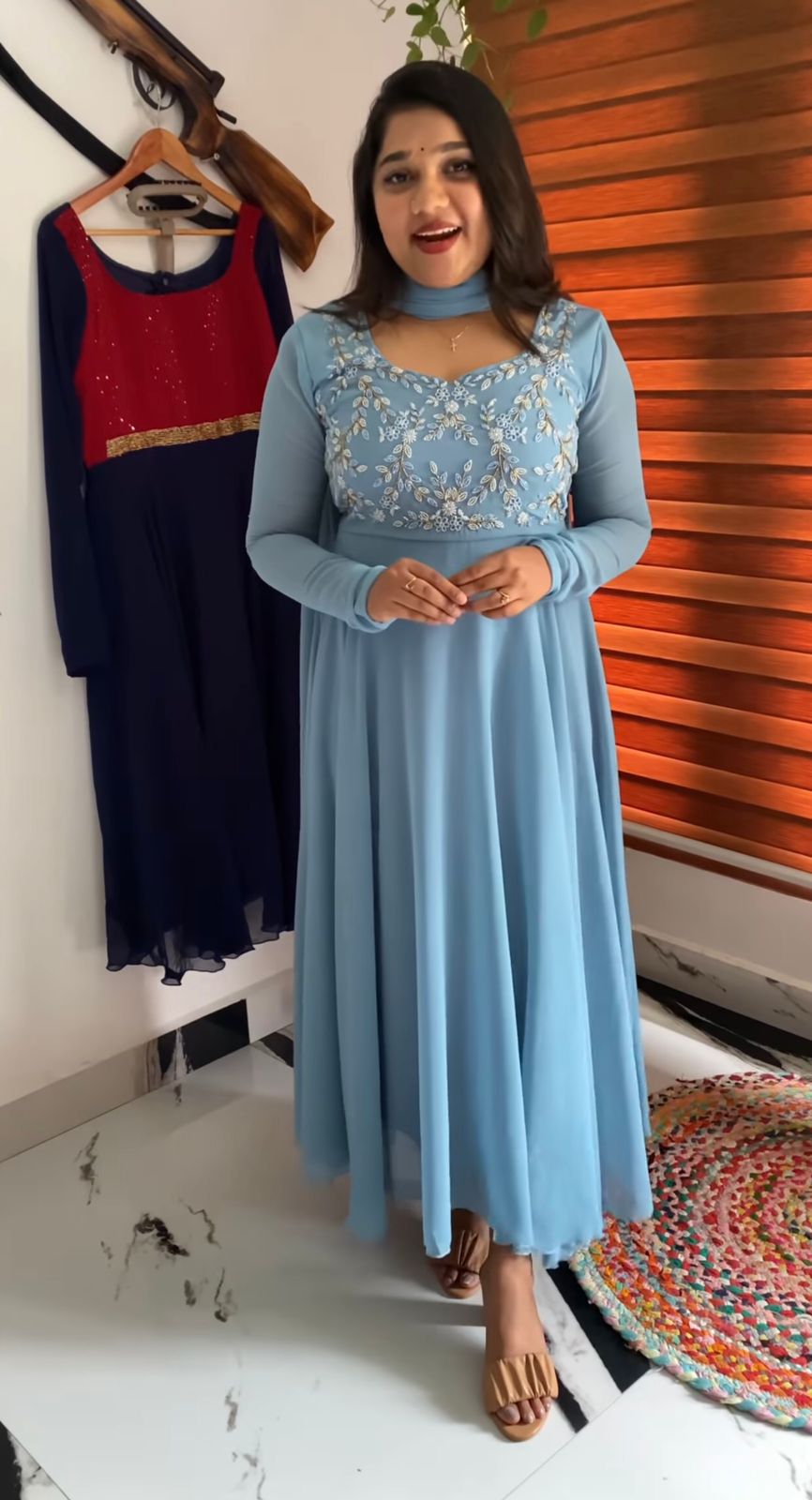 New exclusive Fashionable designed Gown 1piece long kurti different koti,  Gown long kurti For Stylish Women / Girls - Kurti For Girls