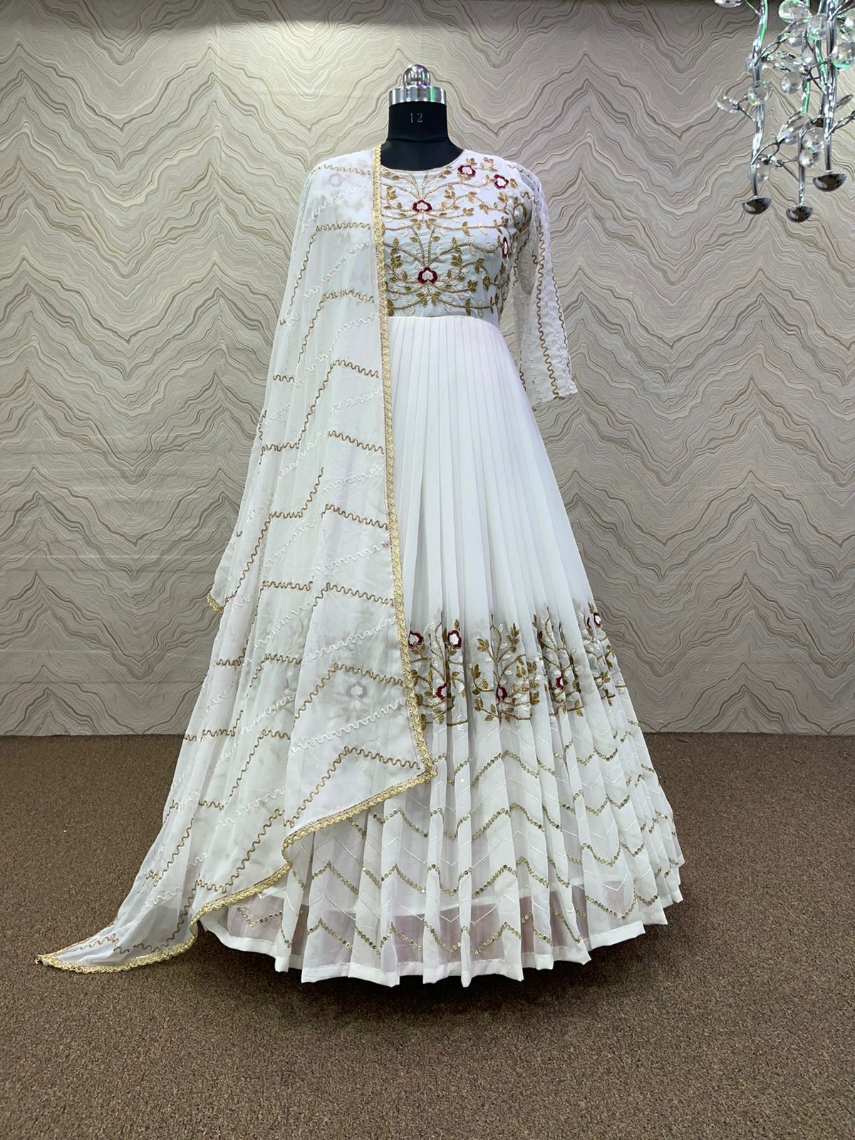 NK DESIGN Women Gown White Dress  Buy NK DESIGN Women Gown White Dress  Online at Best Prices in India  Flipkartcom