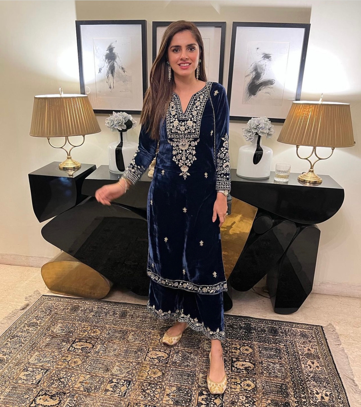 pd 1035 readymade partywear velvet suit collection heavy pure viscose velvet  with embroidery 5 mm sequence work with sleeves top size up to 42 xl free  size n xxl 44 margin