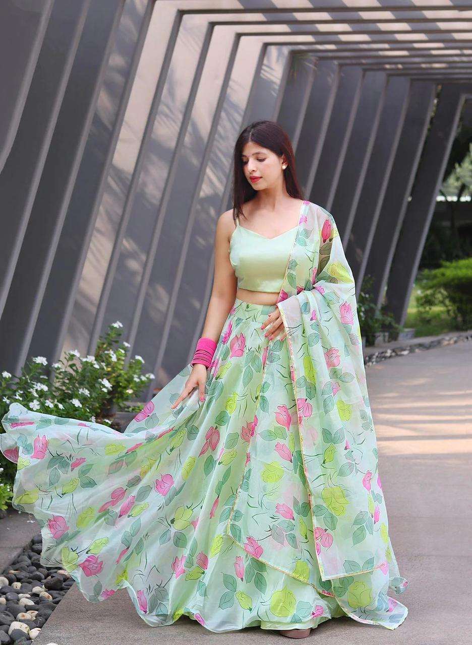 Buy online Floral Printed Lehenga Choli With Dupatta from ethnic wear for  Women by Anara for ₹899 at 81% off | 2024 Limeroad.com