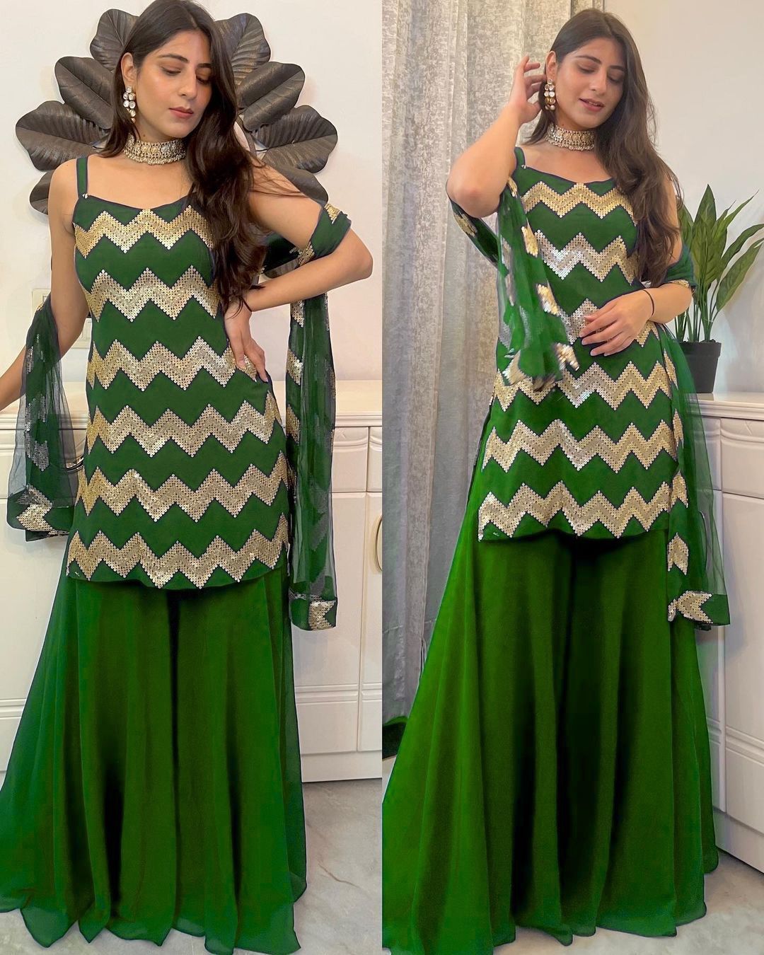Buy Modern sharara suit pinterest 2021 Latest | Simple punjabi sharara  suits 2021 Green | m… | Kids fashion dress, Designer party wear dresses,  Indian gowns dresses