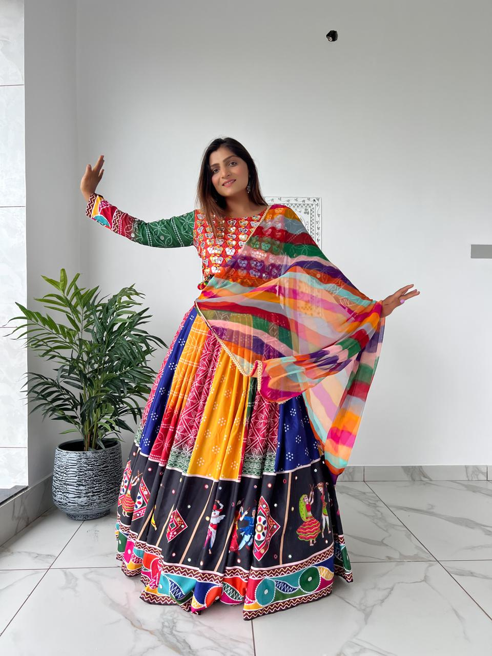 fcity.in - Abhisarika Lehenga / Fancy Designer Flared Embroidered Rajasthani